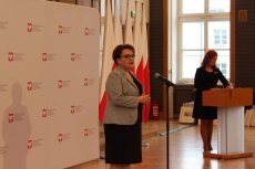 Anna Zalewska Minister Edukacji Narodowej podczas uroczystości 