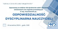 Webinar dla dyrektorów i placówek oświatowych oraz organów prowadzących w województwie mazowieckim