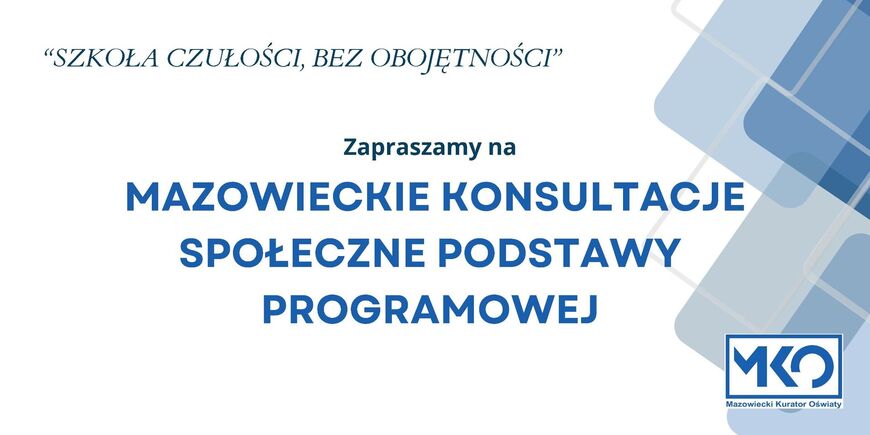 Mazowieckie Konsultacje Społeczne Podstawy Programowej