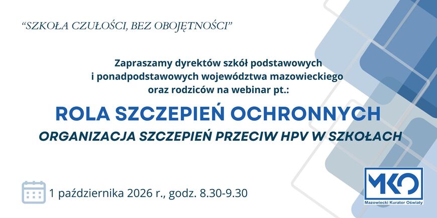 Zapraszamy na webinar na temat szczepień ochronnych